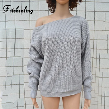 Fitshinling One shoulder sweater ladies 2018 autumn winter sexy grey sweaters women pullovers knitwear fashion korean jumpers
Fitshinling One shoulder sweater ladies 2018 autumn winter sexy grey sweaters women pullovers knitwear fashion korean jumpers