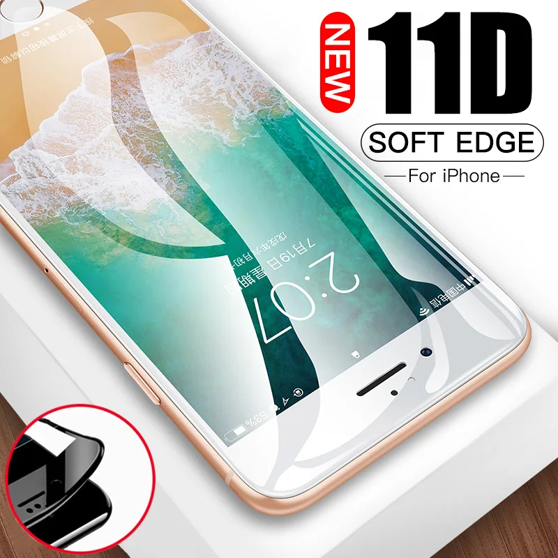 New 11D Curved Edge Full Cover Tempered Glass For iPhone Xr Xs Max Screen Protector For iPhone 8 7 6 6s Plus X Protection Film
New 11D Curved Edge Full Cover Tempered Glass For iPhone Xr Xs Max Screen Protector For iPhone 8 7 6 6s Plus X Protection Film