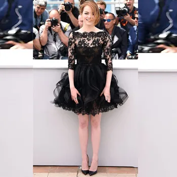 Black Homecoming Dresses Vestido Curto Gala Half Sleeves Strapless Lace Tulle Cocktail Party Elegant Short Prom Dresses 2020
Black Homecoming Dresses Vestido Curto Gala Half Sleeves Strapless Lace Tulle Cocktail Party Elegant Short Prom Dresses 2020