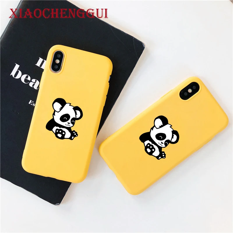 Cartoon Panda Phone Case For iphone X XR XS MAX 6 6S 7 8 Plus 5 case Fashion Soft silicone Back Cover Lovely Yellow Cases Fundas
Cartoon Panda Phone Case For iphone X XR XS MAX 6 6S 7 8 Plus 5 case Fashion Soft silicone Back Cover Lovely Yellow Cases Fundas
