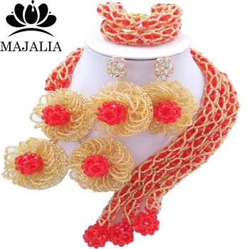 2017 Fashion african beads jewelry set red Nigeria Wedding Crystal necklace Bridal Jewelry sets Free shipping VV-077
2017 Fashion african beads jewelry set red Nigeria Wedding Crystal necklace Bridal Jewelry sets Free shipping VV-077