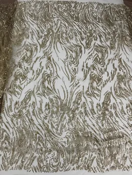 Gold color glued glitter african Tulle lace yaking-62507 for nice dress modern design french net lace fabric
Gold color glued glitter african Tulle lace yaking-62507 for nice dress modern design french net lace fabric