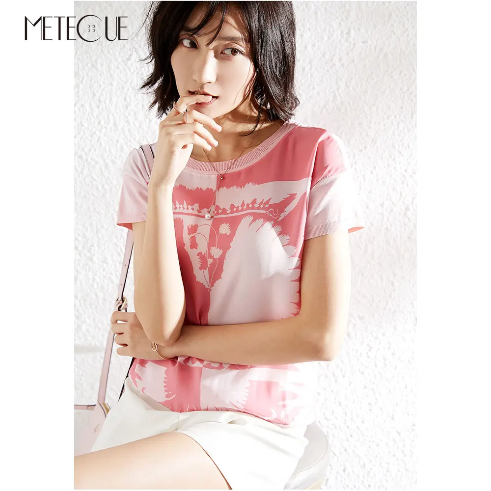 Silk Knitted Patched Summer Tops 2019 Spring Summer Fashion Printed Short Sleeve Women Tees Multi Colors 2019 Spring Summer
Silk Knitted Patched Summer Tops 2019 Spring Summer Fashion Printed Short Sleeve Women Tees Multi Colors 2019 Spring Summer