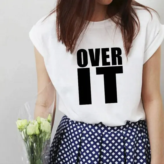 Sugarbaby Over It Urban Style Woman Fashion Tee Top T-shirt Short Sleeve Fashion Casual Tops Tee High quality Tumblr T shirt
Sugarbaby Over It Urban Style Woman Fashion Tee Top T-shirt Short Sleeve Fashion Casual Tops Tee High quality Tumblr T shirt