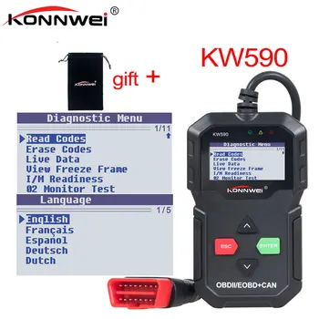 High Quality OBD OBD2 Autoscanner KONNWEI KW590 OBD2 Scanner Multi-languages Car Diagnostic Scanner in Russian Better Than AD310
High Quality OBD OBD2 Autoscanner KONNWEI KW590 OBD2 Scanner Multi-languages Car Diagnostic Scanner in Russian Better Than AD310