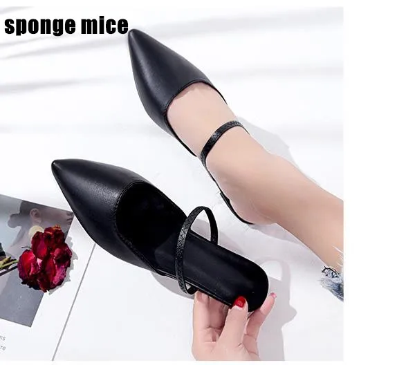 2019 New Women's summer fashion pointy baotou flat comfortable women half - sandals flat slippers E5
2019 New Women's summer fashion pointy baotou flat comfortable women half - sandals flat slippers E5