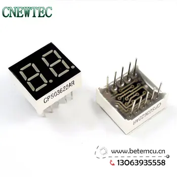 CPS03622AR Common Cathode 2Bit Digital Tube 7 segment 0.36" Red LED Display 10PCS/LOT
CPS03622AR Common Cathode 2Bit Digital Tube 7 segment 0.36" Red LED Display 10PCS/LOT
