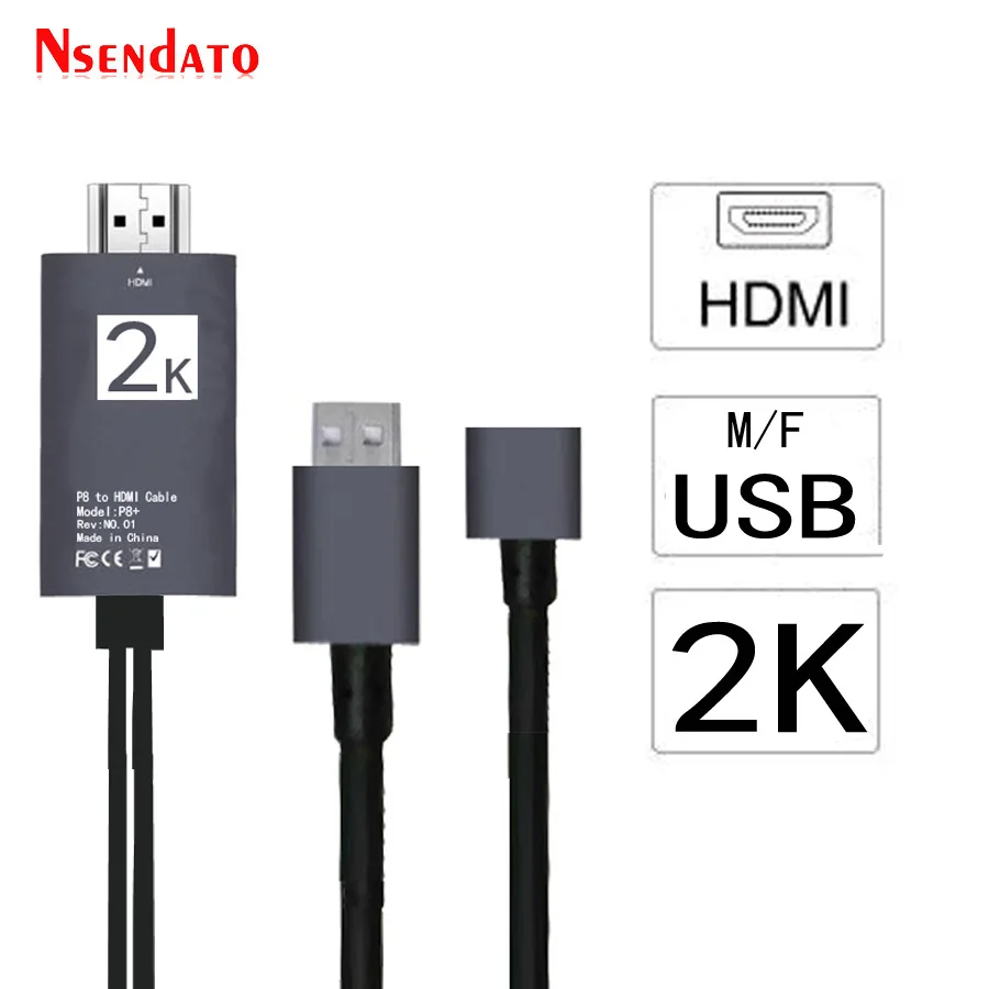 2M 1080P Digital AV HDMI Cable Adapter 2 In 1 USB 2.0 To HDMI HDTV Converter Connector for Lighting iPad iPhone TV Smartphone
2M 1080P Digital AV HDMI Cable Adapter 2 In 1 USB 2.0 To HDMI HDTV Converter Connector for Lighting iPad iPhone TV Smartphone