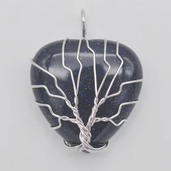 Handmade Tree of life Blue Sandstone Stone Heart Wire Wrap Pendant Jewelry For Woman Gift S3162
Handmade Tree of life Blue Sandstone Stone Heart Wire Wrap Pendant Jewelry For Woman Gift S3162