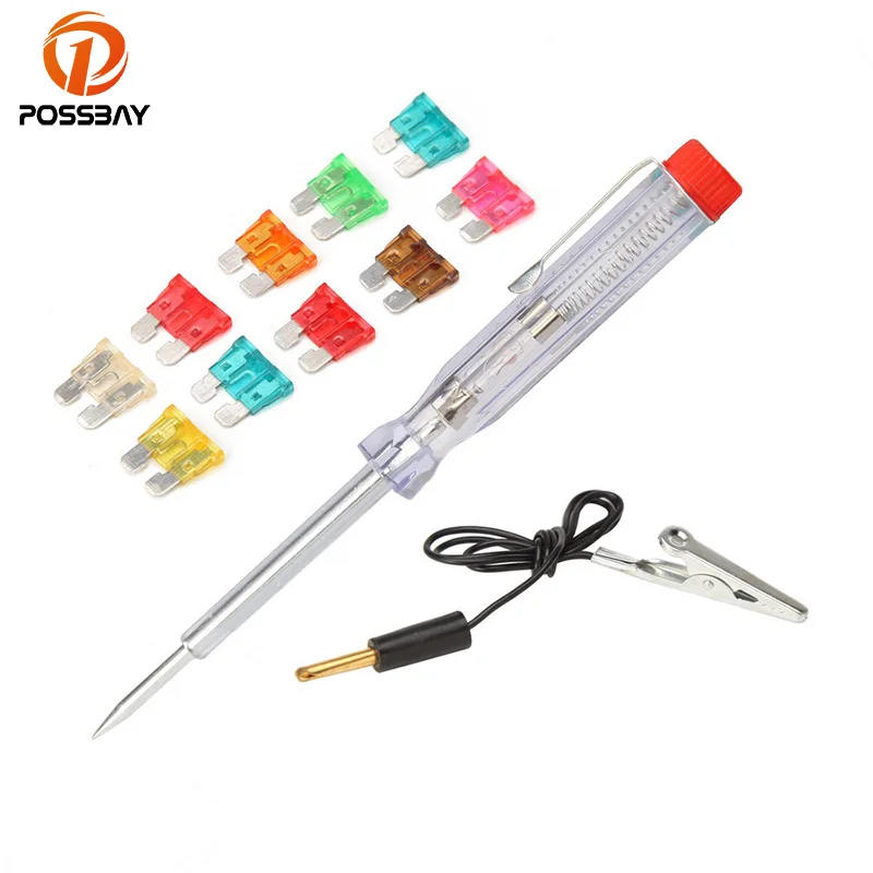 POSSBAY 10Pcs Car Motorcycle Blade Fuses with Tester Pen Tools Kit Clip 3A/5A/7.5A/10A/15A/20A/25A/30A Car Parts Auto Fuses
POSSBAY 10Pcs Car Motorcycle Blade Fuses with Tester Pen Tools Kit Clip 3A/5A/7.5A/10A/15A/20A/25A/30A Car Parts Auto Fuses