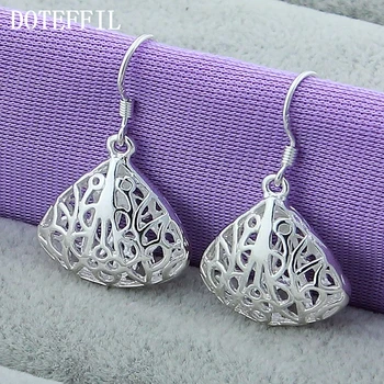 DOTEFFIL 925 Sterling Silver Hollow Network Drop Earrings For Woman Wedding Engagement Fashion Party Charm Jewelry 
DOTEFFIL 925 Sterling Silver Hollow Network Drop Earrings For Woman Wedding Engagement Fashion Party Charm Jewelry