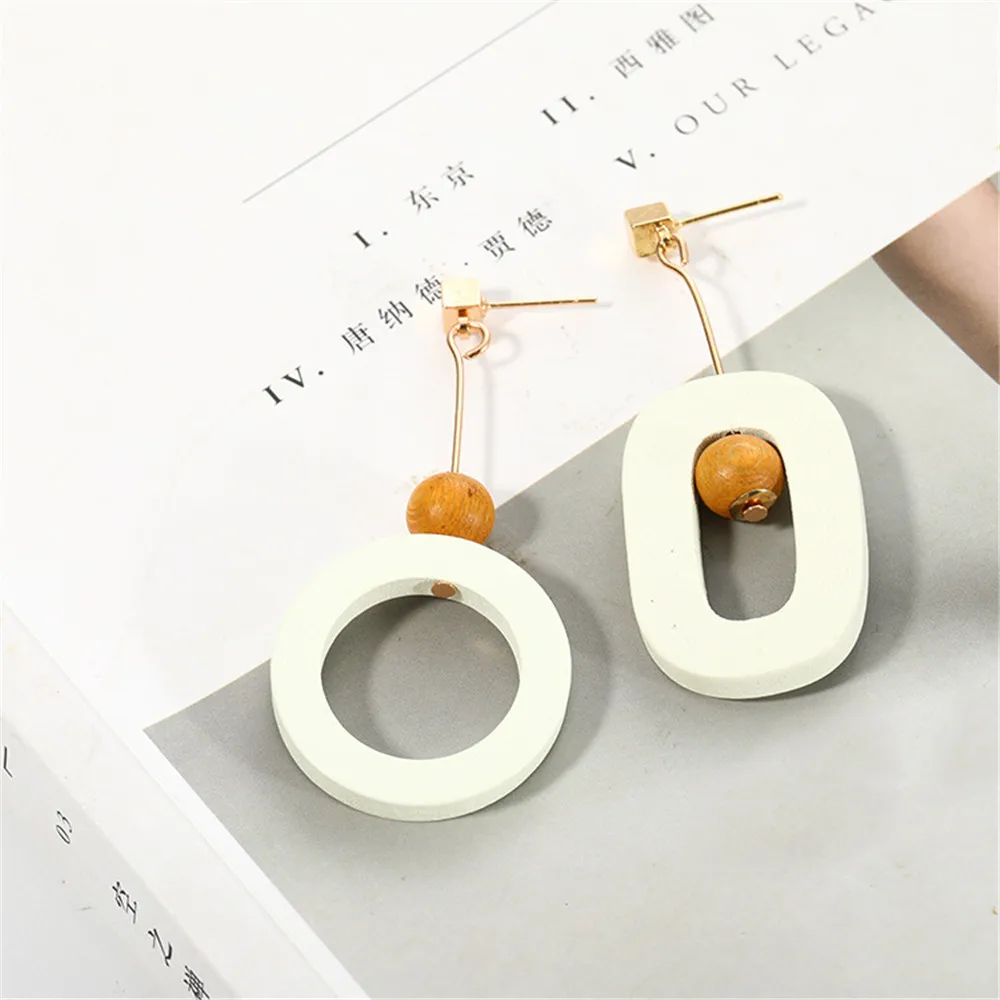 CRLEY Women's Fashion Wood Statement Earrings Geometric Yellow Beaded Round Oval Pendant Drop Earrings Statement Jewelry
CRLEY Women's Fashion Wood Statement Earrings Geometric Yellow Beaded Round Oval Pendant Drop Earrings Statement Jewelry