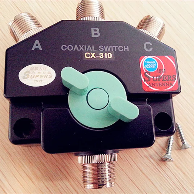 HAM Repeater Short-wave base radio 3 port DC-800 MHz manual aerial antenna switch CX-310 CB RADIO ANTENNA COAX SWITCH
HAM Repeater Short-wave base radio 3 port DC-800 MHz manual aerial antenna switch CX-310 CB RADIO ANTENNA COAX SWITCH