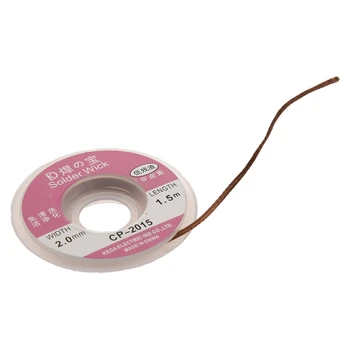 5ft/1.5M 2.0mm Desoldering Braid Solder Remover Wick
5ft/1.5M 2.0mm Desoldering Braid Solder Remover Wick