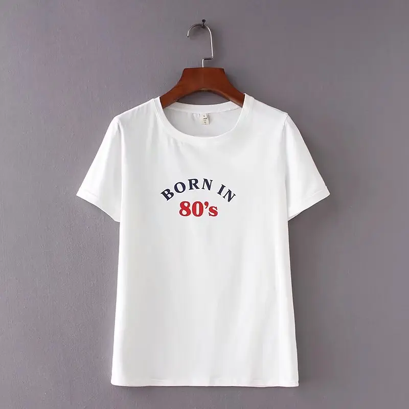 2018 Women casual letter and number print slim knitting T-shirt Ladies Summer o neck leisure tops Tees fashion T shirt T116
2018 Women casual letter and number print slim knitting T-shirt Ladies Summer o neck leisure tops Tees fashion T shirt T116