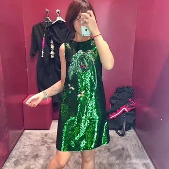 Luxury Shiny Sequins Green Mini Dress Women Sexy Floral Pattern Sleeveless 2019 Summer Party Tank Dress A Line Short Vestidos
Luxury Shiny Sequins Green Mini Dress Women Sexy Floral Pattern Sleeveless 2019 Summer Party Tank Dress A Line Short Vestidos