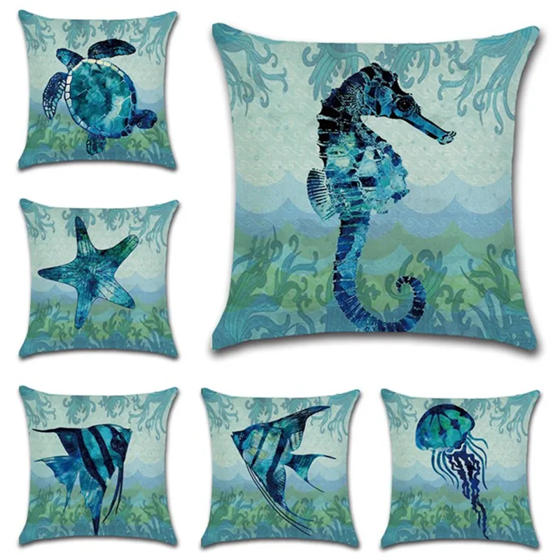 Sea Style Marine Blue Tortoise Cushion Cover Cotton Linen Decorative Cushions for Sofa Home Decoration Pillow Case 45*45 10216
Sea Style Marine Blue Tortoise Cushion Cover Cotton Linen Decorative Cushions for Sofa Home Decoration Pillow Case 45*45 10216