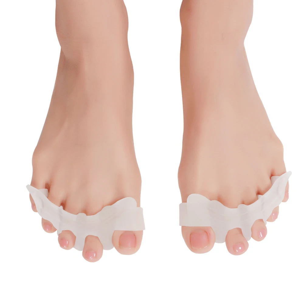 1 Pair Silicone Toe Separators Straightener Bunion Corrector Hammer Toe Spacers for Men and Women
1 Pair Silicone Toe Separators Straightener Bunion Corrector Hammer Toe Spacers for Men and Women
