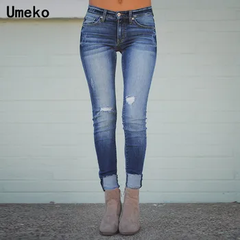 Umeko Blue Denim Skinny Jeans Women High Waist Distressed Jeans for Women Fashion Long Pants Autumn Casual Stretch Trousers
Umeko Blue Denim Skinny Jeans Women High Waist Distressed Jeans for Women Fashion Long Pants Autumn Casual Stretch Trousers