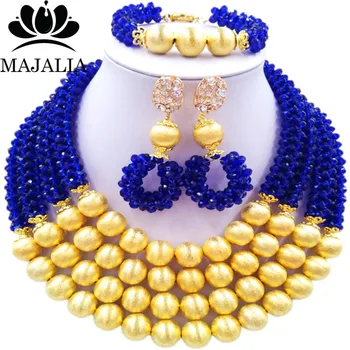 Trendy Nigeria Wedding Royal Blue african beads jewelry set crystal necklace bracelet earrings Free shipping Majalia-123
Trendy Nigeria Wedding Royal Blue african beads jewelry set crystal necklace bracelet earrings Free shipping Majalia-123