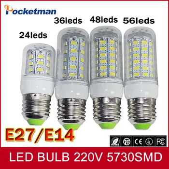 1Pcs Hot sale LED lamp E27 E14 led bulb 220v 240v 24/36/48/56/69/72Leds SMD 5730 bombillas led Free shipping
1Pcs Hot sale LED lamp E27 E14 led bulb 220v 240v 24/36/48/56/69/72Leds SMD 5730 bombillas led Free shipping