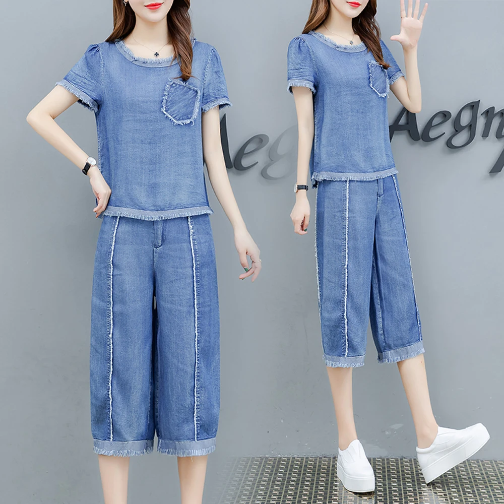Co-ord Set Denim Suits Jeans Two 2 Piece for Women Outfits Plus Size Large Shirt Top and Pant 2019 Summer Female Blue Clothing
Co-ord Set Denim Suits Jeans Two 2 Piece for Women Outfits Plus Size Large Shirt Top and Pant 2019 Summer Female Blue Clothing