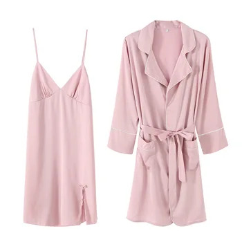 Promotion Couple Silk Kimono Bath Robe Gown Feminino Robes Srt Chinese Style Satin Nightwear 2PCS Sleep Set Nightgown Sleepwear
Promotion Couple Silk Kimono Bath Robe Gown Feminino Robes Srt Chinese Style Satin Nightwear 2PCS Sleep Set Nightgown Sleepwear