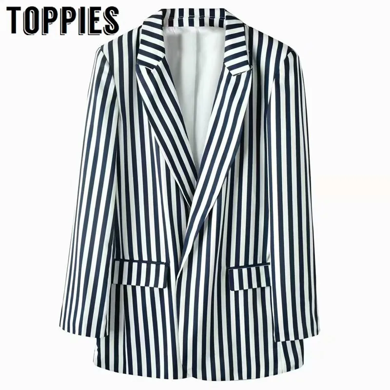 2019 Women Striped Blazer Jackets Office Lady Leisure Small Suit Summer Thin Blazer Loose Cardigan Coat
2019 Women Striped Blazer Jackets Office Lady Leisure Small Suit Summer Thin Blazer Loose Cardigan Coat