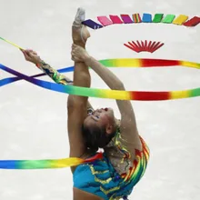 10 шт./лот лента для танцев гимнастический зал художественная гимнастика балетный стример скручивающаяся удочка для занятий спортом на откр...(China)