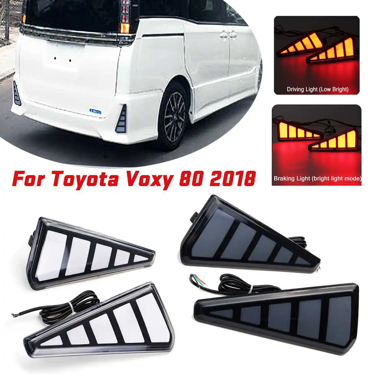 1Pair Red Rear Bumper Light Reflector Lens Stop Brake Running Lamp Black White For Toyota Voxy 80 2018
1Pair Red Rear Bumper Light Reflector Lens Stop Brake Running Lamp Black White For Toyota Voxy 80 2018