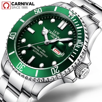 New Top Brand Luxury CARNIVAL Watch Men GMT Automatic Mechanical Watches Business Luminous Sapphire Stainless Steel Dress Watch
New Top Brand Luxury CARNIVAL Watch Men GMT Automatic Mechanical Watches Business Luminous Sapphire Stainless Steel Dress Watch