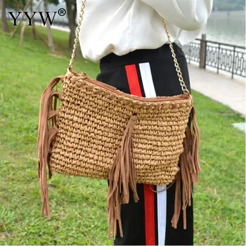 2019 New Casual Straw Tassels Crossbody Bag Beach Female Travel Bag ladies For Women Luxury Shoulder Bags With Chain Handbag
2019 New Casual Straw Tassels Crossbody Bag Beach Female Travel Bag ladies For Women Luxury Shoulder Bags With Chain Handbag