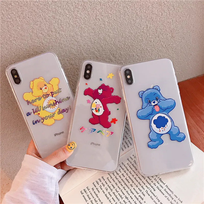 Strawberry bear 6 6s fundas for iphone 7 8 plus candy rainbow happy bear phone case for iphone xr x xs max Transparent soft capa
Strawberry bear 6 6s fundas for iphone 7 8 plus candy rainbow happy bear phone case for iphone xr x xs max Transparent soft capa