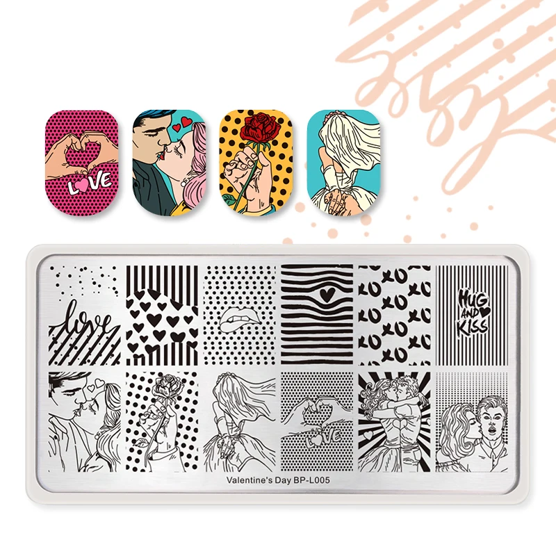 BORN PRETTY Rectangle Nail Stamping Template Line Couple Design Manicure Art Image Print Plate Valentine's Day Nail Tool BP-L005
BORN PRETTY Rectangle Nail Stamping Template Line Couple Design Manicure Art Image Print Plate Valentine's Day Nail Tool BP-L005