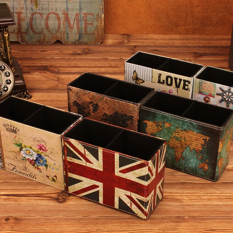 1Pc Creative Old Leather Retro Pen Holder Multifunction Stationery Storage Compartments PU Office Desk Organizer Home Decoration
1Pc Creative Old Leather Retro Pen Holder Multifunction Stationery Storage Compartments PU Office Desk Organizer Home Decoration