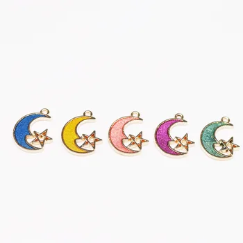 100pcs Fashion enamel hollow star moon pearly-lustre Jewelry Making earrings bracelet necklace keychain DIY Alloy accessories
100pcs Fashion enamel hollow star moon pearly-lustre Jewelry Making earrings bracelet necklace keychain DIY Alloy accessories