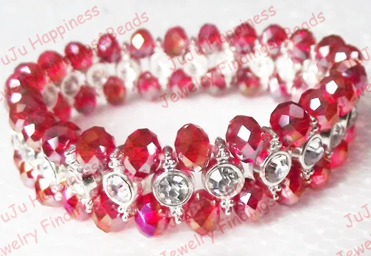 one piece Handmade Red AB Rondelle Crystal Glass Bracelets Stretch Bracelets 18cm 709
one piece Handmade Red AB Rondelle Crystal Glass Bracelets Stretch Bracelets 18cm 709