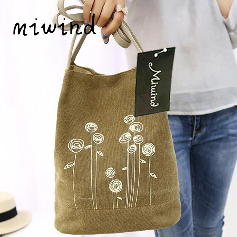 Miwind 2018 Women's Beach Bags Female Canvas shoulder Bag Floral Print Shoulder Handbag For Girls Good Quality Handbag
Miwind 2018 Women's Beach Bags Female Canvas shoulder Bag Floral Print Shoulder Handbag For Girls Good Quality Handbag