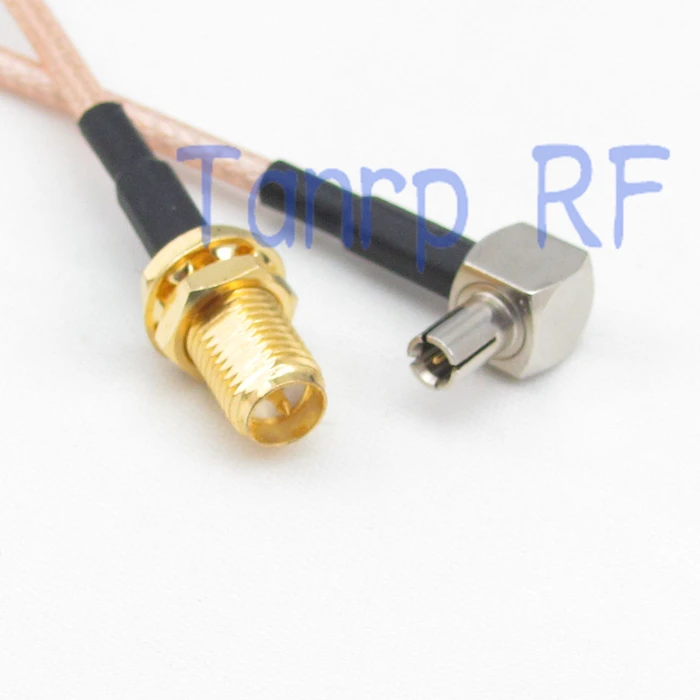 

6inch RP SMA female to TS9 male right angle RF adapter connector 15CM Pigtail coaxial jumper cable RG316 extension cord