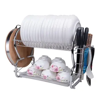 Double-layer Kitchen Storage Rack Dish Storage Rack Drainer Multi-function Tableware Drain Tray Plate Cutlery Bowl Dish Racks
Double-layer Kitchen Storage Rack Dish Storage Rack Drainer Multi-function Tableware Drain Tray Plate Cutlery Bowl Dish Racks