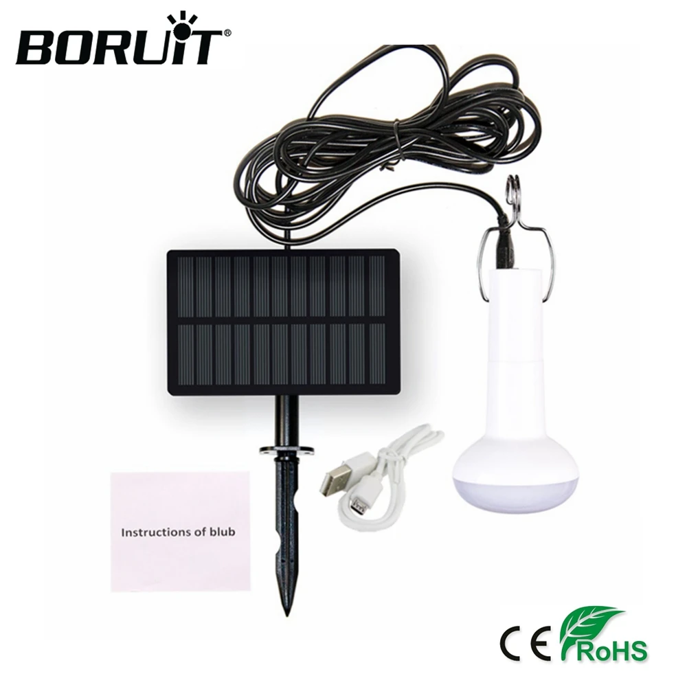 BORUiT Solar LED Camping Light USB Recharger Outdoor Tent Light 3.7v Fishing Hanging Lanters Bulb Emergency Hiking Flashlight
BORUiT Solar LED Camping Light USB Recharger Outdoor Tent Light 3.7v Fishing Hanging Lanters Bulb Emergency Hiking Flashlight
