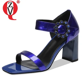 ZVQ shoes woman summer new fashion buckle crystal genuine leather woman sandals outdoor super high heels ladies shoes size 33-40 
ZVQ shoes woman summer new fashion buckle crystal genuine leather woman sandals outdoor super high heels ladies shoes size 33-40
