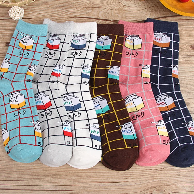 2018 Summer Spring Harajuku Women Socks Cotton Milk Box Plaid Cute Sox with Print Female Casual Sock Ladies Funny Socks
2018 Summer Spring Harajuku Women Socks Cotton Milk Box Plaid Cute Sox with Print Female Casual Sock Ladies Funny Socks