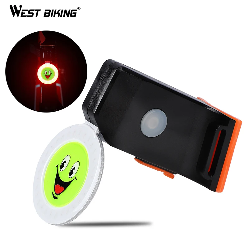 WEST BIKING Waterproof COB LED Bicycle Taillight + Reflective Smiley Safety Warning Rear Light USB Charging Creative Bike Light
WEST BIKING Waterproof COB LED Bicycle Taillight + Reflective Smiley Safety Warning Rear Light USB Charging Creative Bike Light