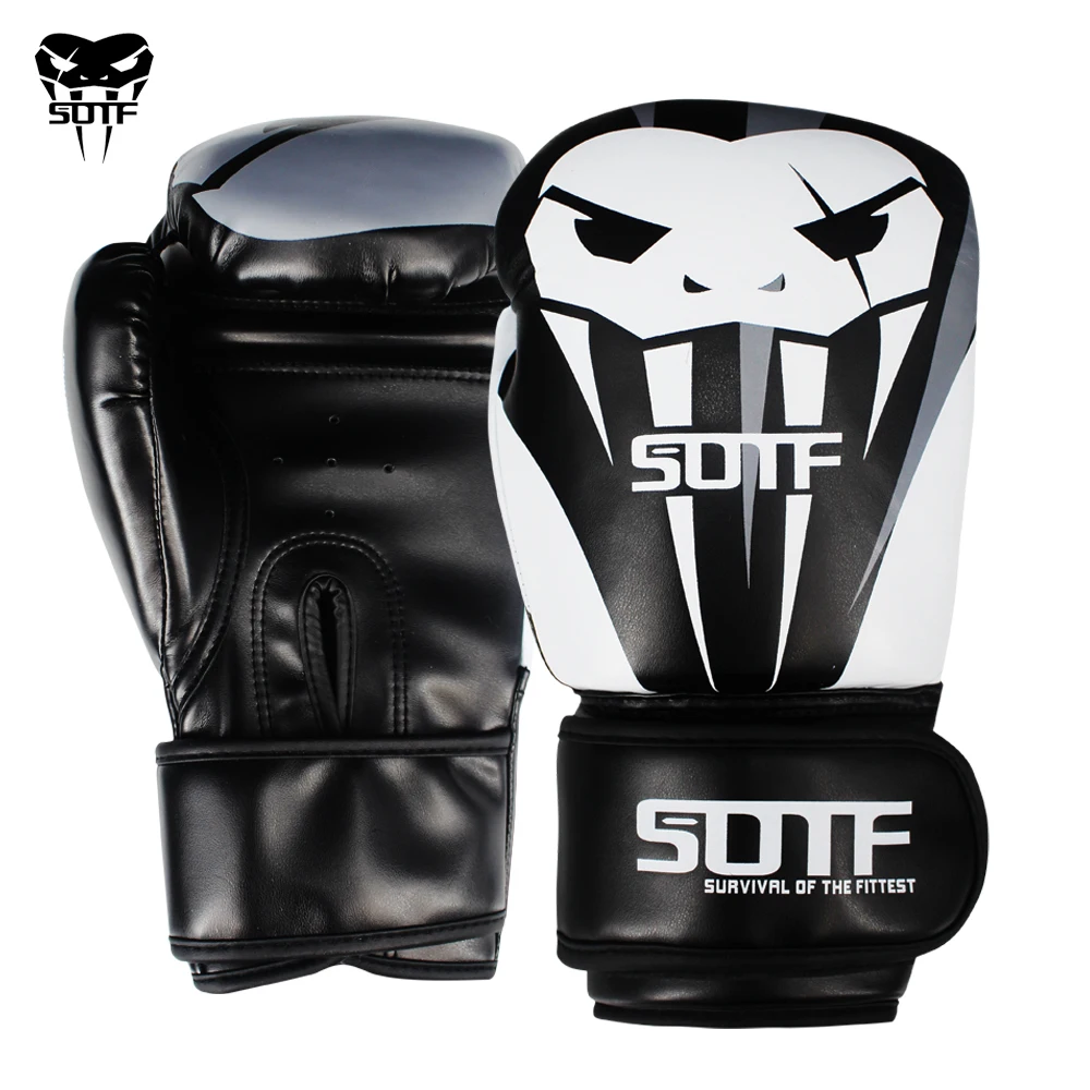 

SOTF Adults MMA Venomous snake black Boxing gloves MMA Tiger Muay Thai gloves muay thai boxing fight glove Sanda pads box gloves