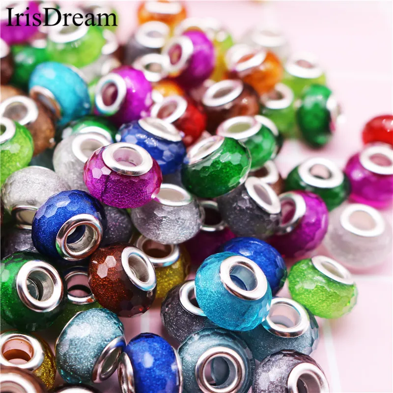 New 20PCS Lot Gold Powder Dust Cut Faceted Plastic Resin Murano Glass Beads Fit Pandora Charms Bracelet For DIY Jewelry Making
New 20PCS Lot Gold Powder Dust Cut Faceted Plastic Resin Murano Glass Beads Fit Pandora Charms Bracelet For DIY Jewelry Making