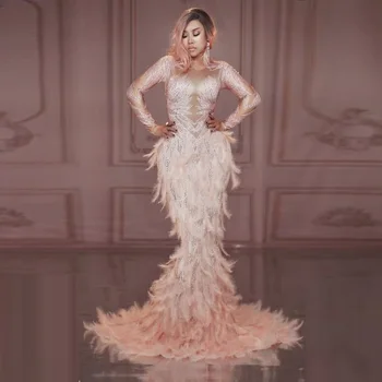 2019 Long Vestidos Luxury Beads Party Gowns Fashion Feather Long Sleeve O-Neck Bodycon Celebrity Elegant Women Maxi Dresses
2019 Long Vestidos Luxury Beads Party Gowns Fashion Feather Long Sleeve O-Neck Bodycon Celebrity Elegant Women Maxi Dresses