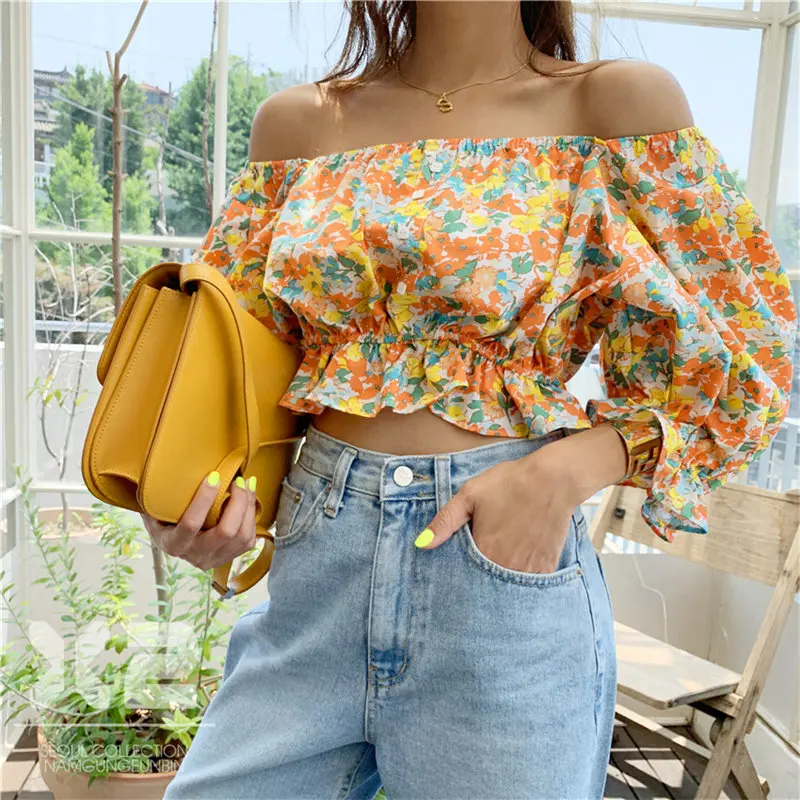 Alien Kitty Sexy Slash Neck Bare Shoulders Puff Sleeves 2019 Summer Vintage Sweet Print Casual Women Loose Fashion Short Shirts
Alien Kitty Sexy Slash Neck Bare Shoulders Puff Sleeves 2019 Summer Vintage Sweet Print Casual Women Loose Fashion Short Shirts