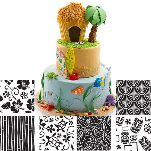 Texture Sheet Set of 6 Different Hawaiian Texture Mat Decorating Cookies Cupcake Rolled Fondant Cake Buttercream Icing Tools
Texture Sheet Set of 6 Different Hawaiian Texture Mat Decorating Cookies Cupcake Rolled Fondant Cake Buttercream Icing Tools