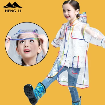 EVA Transparent Waterproof Raincoat Boys and Girls Windproof Rain Coat Rainbow Edging Poncho Children Outdoor Rainwear
EVA Transparent Waterproof Raincoat Boys and Girls Windproof Rain Coat Rainbow Edging Poncho Children Outdoor Rainwear